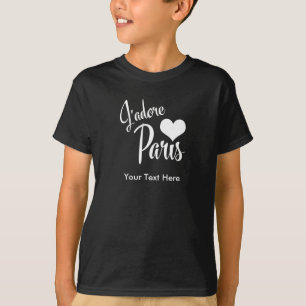 私はパリ- J'adoreパリのヴィンテージのスタイル愛します Tシャツ