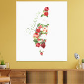 私はパレスチナが大好き故郷パレスチナの地図 キャンバスプリント (インサイチュ (リビング))