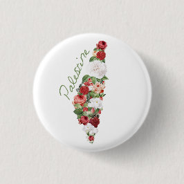 私はパレスチナが大好き故郷パレスチナの地図 缶バッジ