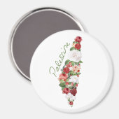 私はパレスチナが大好き私の故郷パレスチナの地図を作る マグネット (正面/裏面)