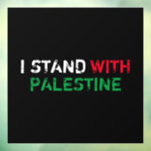 私はパレスチナの白い赤の緑のタイポグラフィと並ぶ ウィンドウサイン (シート3)