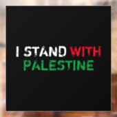 私はパレスチナの白い赤の緑のタイポグラフィと並ぶ ウィンドウサイン (シート2)