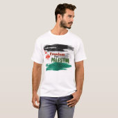 私はパレスチナの自由を全面的に支持する Tシャツ (正面フル)