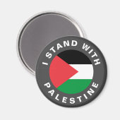 私はパレスチナ国旗を掲げてパーソナライズされたいる マグネット (正面/裏面)