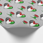 私はパレスチナIのハートパレスチナを愛します ラッピングペーパー (角)