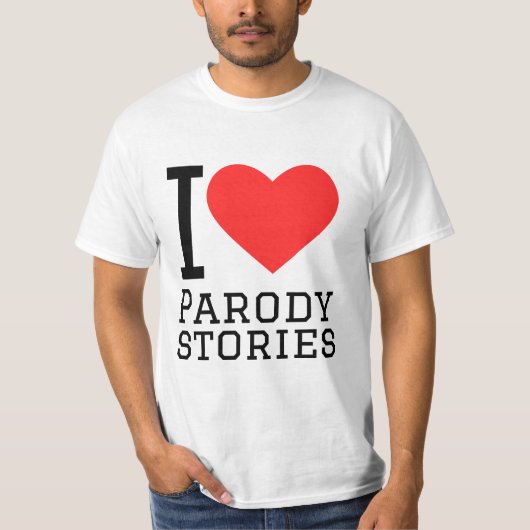 私はパロディの話が大好きだ Tシャツ (正面)