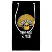 私はパンが大好きムースおもしろいマッシュルームプンダーク スモールペーパーバッグ (正面)