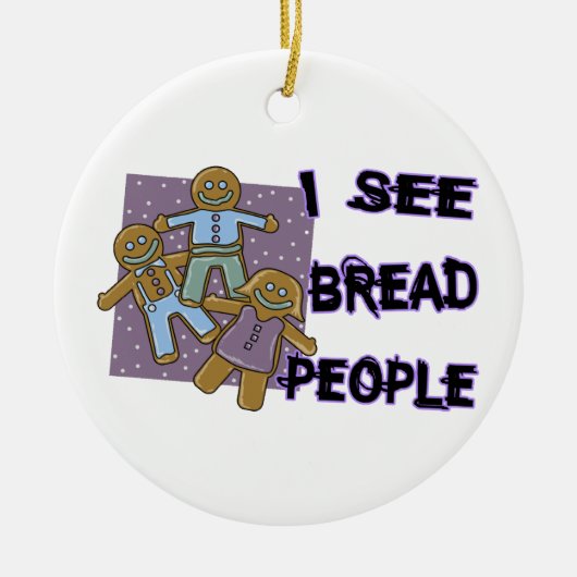 私はパンの人々に会います セラミックオーナメント (正面)