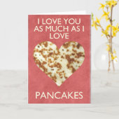 私はパンケーキが好きのと同じくらい、あなたを愛している カード (黄色い花)