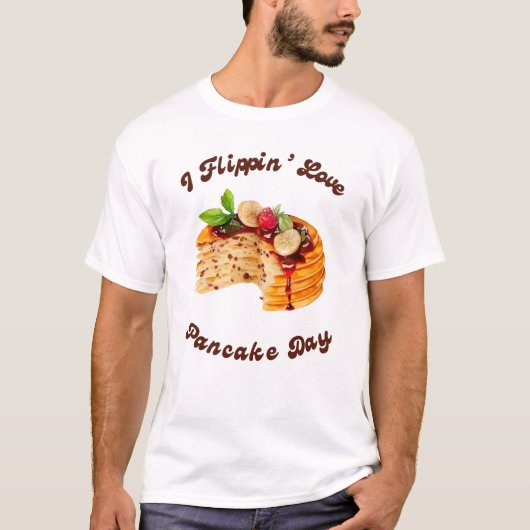 私はパンケーキ好きの日 Tシャツ (正面)