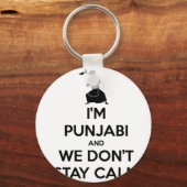 私はパンジャビで落ち着いて保いない キーホルダー (正面)