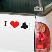 私はパンジャブが大好き バンパーステッカー (トラック上)