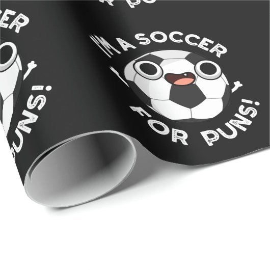 私はパンスポーツプンダークおもしろいBGのサッカーだ ラッピングペーパー (ロールコーナー)