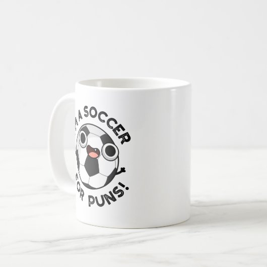 私はパンズスポーツパンのおもしろいサッカーだ コーヒーマグカップ (正面左)