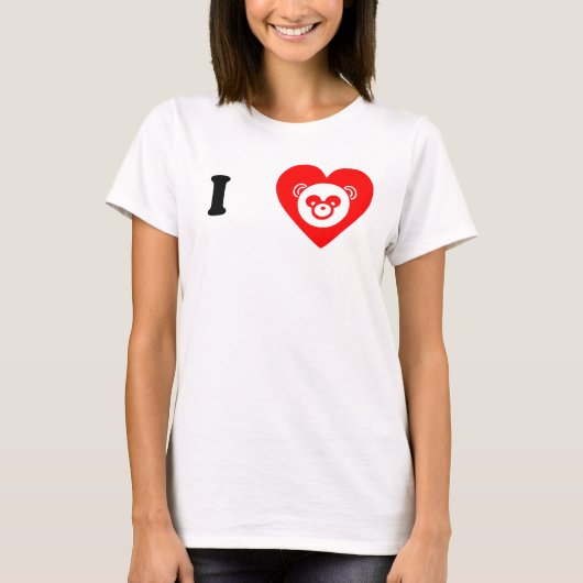 私はパンダが大好き Tシャツ (正面)