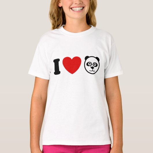 私はパンダが大好き Tシャツ (正面)