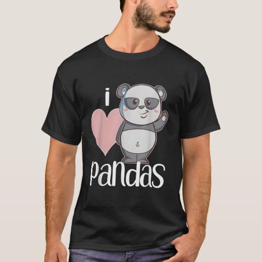 私はパンダが大好き Tシャツ (正面)