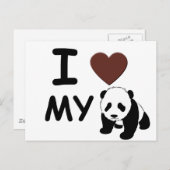 私はパンダのクマが大好き ポストカード (正面/裏面)