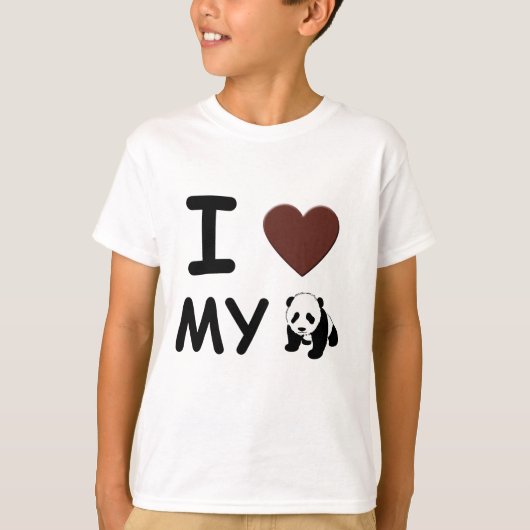 私はパンダのクマが大好き Tシャツ (正面)
