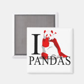私はパンダの磁石が大好き マグネット (正面/裏面)