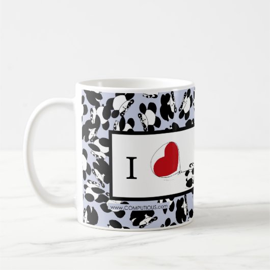 私はパンダを愛します コーヒーマグカップ (左)