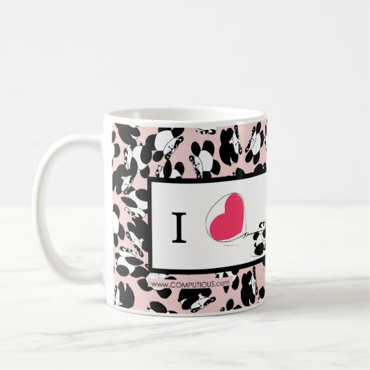 私はパンダを愛します コーヒーマグカップ (左)