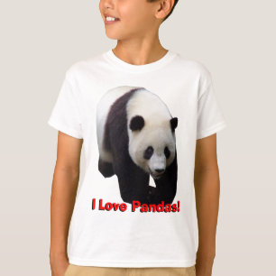 私はパンダを愛します! ジャイアントパンダはワイシャツをからかいます Tシャツ