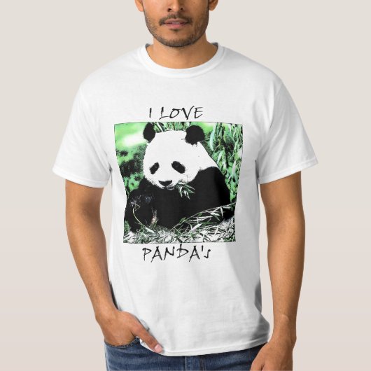 私はパンダを愛します Tシャツ (正面)