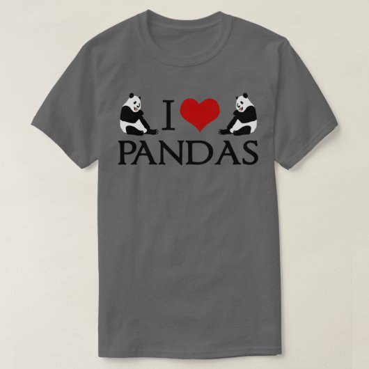 私はパンダベアーズが大好き Tシャツ (デザイン正面)