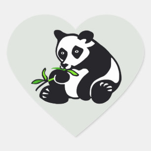 私はパンダBEARSが大好き – 野生動物 – 自然- ハートシール