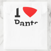 私はパンツが大好き 楕円形シール (バッグ)