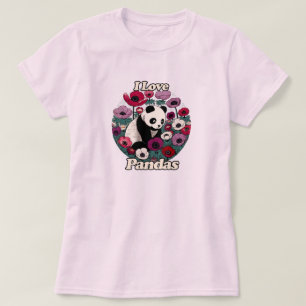 私はパンドラ(PANDA)パンダが大好き Tシャツ