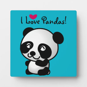 私はパンドラ(PANDA)パンダのハートが大好き フォトプラーク