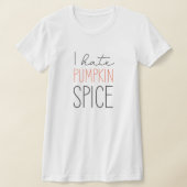 私はパンプキンスパイスおもしろい秋 Tシャツ (レイダウン)