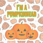 私はパンプキンヘッド2スクエアだ シール (正面)