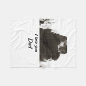 私はパーソナライズされたあなたを愛するパパ写真 フリースブランケット (正面(横))