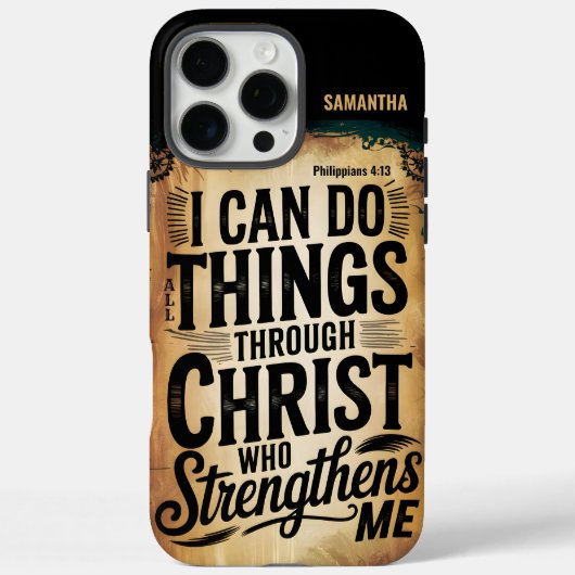 私はパーソナライズされたすべての事をヴィンテージクリスチャン Case-Mate iPhoneケース (裏面)