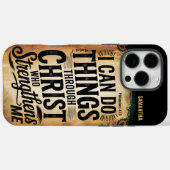 私はパーソナライズされたすべての事をヴィンテージクリスチャン Case-Mate iPhoneケース (裏面 (横))