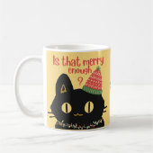 私はパーソナライズされたクリスマスかわいい黒い皮肉が嫌い コーヒーマグカップ (左)