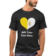 私はパーソナライズされたバチカン市旗Tシャツが大好き