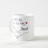 私はパーソナライズされた毎日あなたを名前で愛している コーヒーマグカップ (正面左)