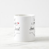 私はパーソナライズされた毎日あなたを名前で愛している コーヒーマグカップ (中央)