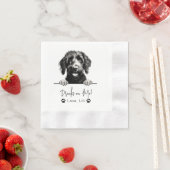 私はパーソナライズされた犬が飲む 縁ありカクテルナプキン (インサイチュ)