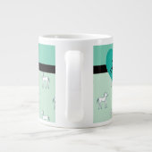 私はパーソナライズされた馬マグテンプレートを愛する ジャンボコーヒーマグカップ (裏面)