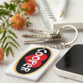 私はパーソナライズなたる製造人を愛します キーホルダー (正面右)