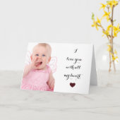 私はパーソナライズな写真愛します カード (黄色い花)