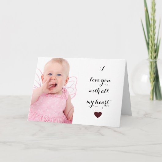 私はパーソナライズな写真愛します カード (正面)