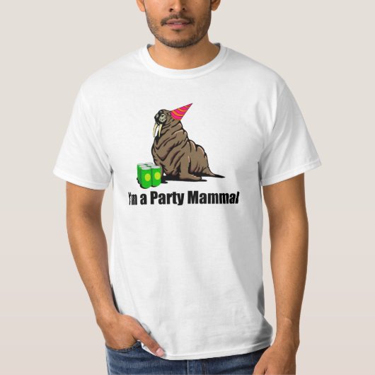 私はパーティーのほ乳類です Tシャツ (正面)