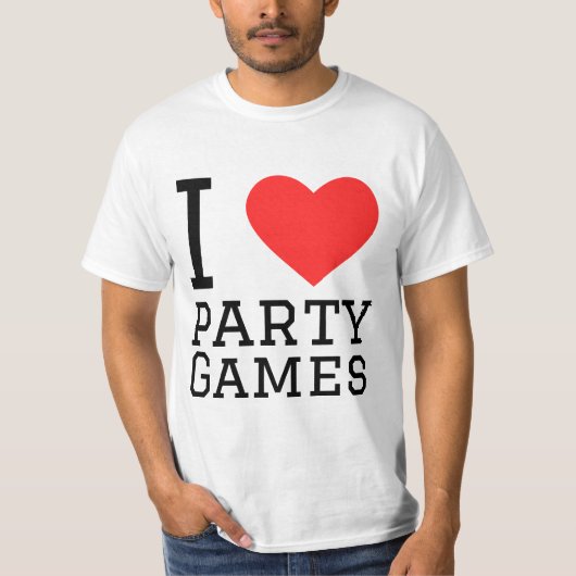 私はパーティーゲームが大好き Tシャツ (正面)