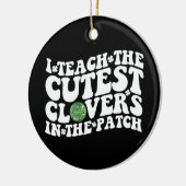 私はパ教えッチディスコのボールの中で最もキュートなクローバー セラミックオーナメント (左)